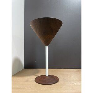 Vintage David Rasmussen MCM Wood Martini Glass White Stem Eames